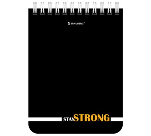 Блокнот МАЛЫЙ ФОРМАТ А6 108х145 мм, 40 л., гребень, картон, клетка, BRAUBERG, 