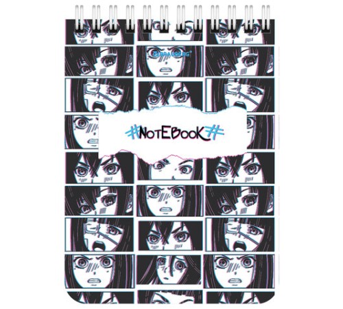 Блокнот МАЛЫЙ ФОРМАТ А6 108х145 мм, 40 л., гребень, картон, клетка, BRAUBERG, 