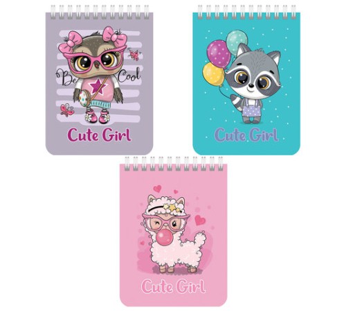 Блокнот МАЛЫЙ ФОРМАТ А6 108х145 мм, 40 л., гребень, картон, клетка, BRAUBERG KIDS, 