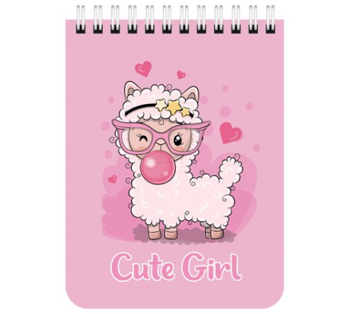 Блокнот МАЛЫЙ ФОРМАТ А6 108х145 мм, 40 л., гребень, картон, клетка, BRAUBERG KIDS, 