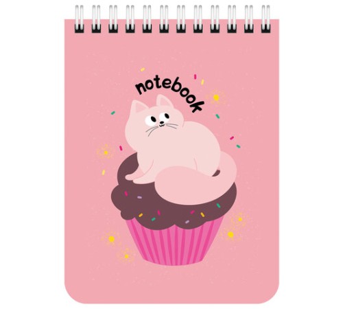 Блокнот МАЛЫЙ ФОРМАТ А6 108х145 мм, 40 л., гребень, картон, клетка, BRAUBERG KIDS, 