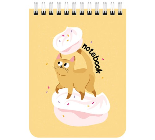 Блокнот МАЛЫЙ ФОРМАТ А6 108х145 мм, 40 л., гребень, картон, клетка, BRAUBERG KIDS, 