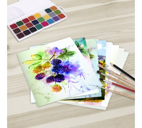 Папка для акварели А4, 10 л., 270 г/м2, мелкое зерно, BRAUBERG ART CLASSIC, 