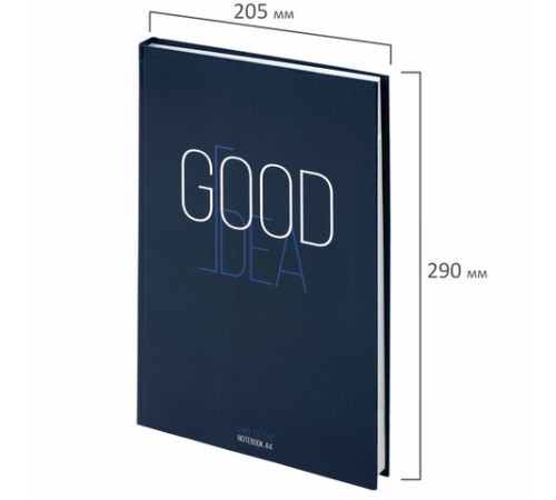 Блокнот БОЛЬШОЙ ФОРМАТ (205х290 мм) А4, 128 л., твердый, клетка, STAFF, 