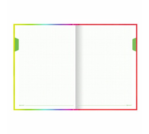 Блокнот БОЛЬШОЙ ФОРМАТ (206х291 мм) А4, 160 л., твёрдый, блок 5 цветов, клетка, BRAUBERG, 