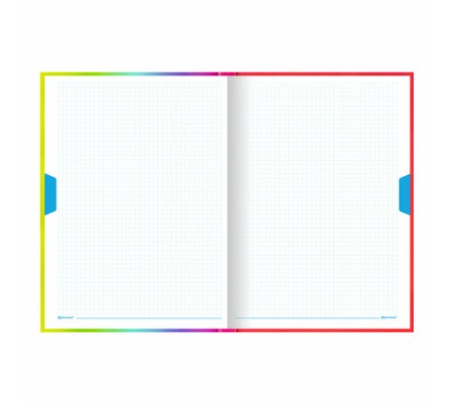 Блокнот БОЛЬШОЙ ФОРМАТ (206х291 мм) А4, 160 л., твёрдый, блок 5 цветов, клетка, BRAUBERG, 