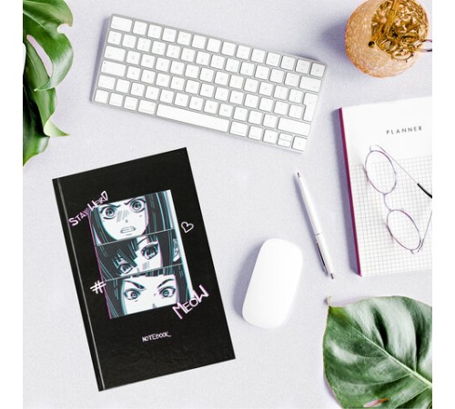 Блокнот А5 (134х206 мм), 80 л., твёрдый, клетка, STAFF, 