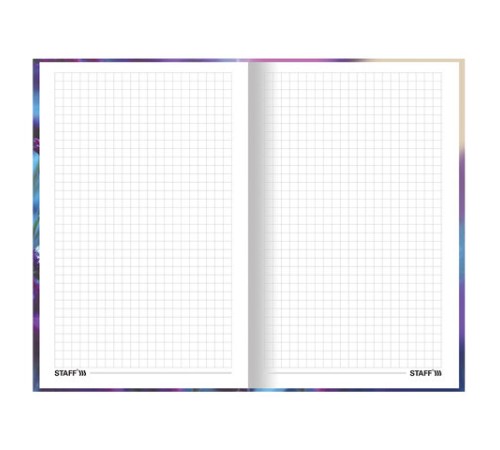 Блокнот А5 (134х206 мм), 80 л., твёрдый, клетка, STAFF, 