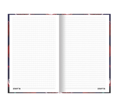 Блокнот А5 (134х206 мм), 80 л., твёрдый, клетка, STAFF, 