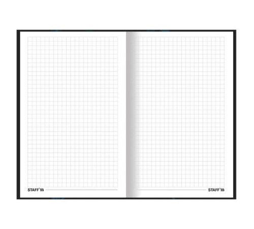 Блокнот А5 (134х206 мм), 80 л., твёрдый, клетка, STAFF, 