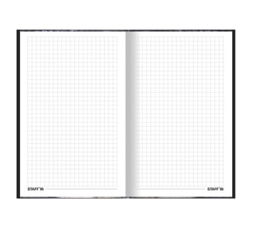 Блокнот А5 (134х206 мм), 80 л., твёрдый, клетка, STAFF, 