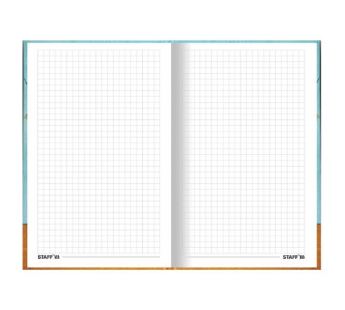Блокнот А5 (134х206 мм), 80 л., твёрдый, клетка, выборочный лак, STAFF, 