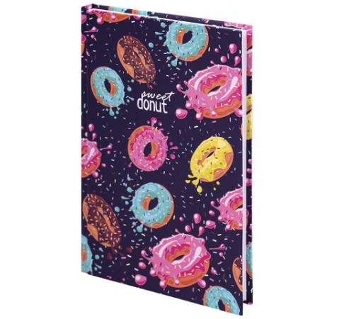 Блокнот А5 (134х206 мм), 80 л., твёрдый, клетка, выборочный лак, BRAUBERG KIDS, 