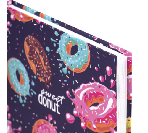 Блокнот А5 (134х206 мм), 80 л., твёрдый, клетка, выборочный лак, BRAUBERG KIDS, 