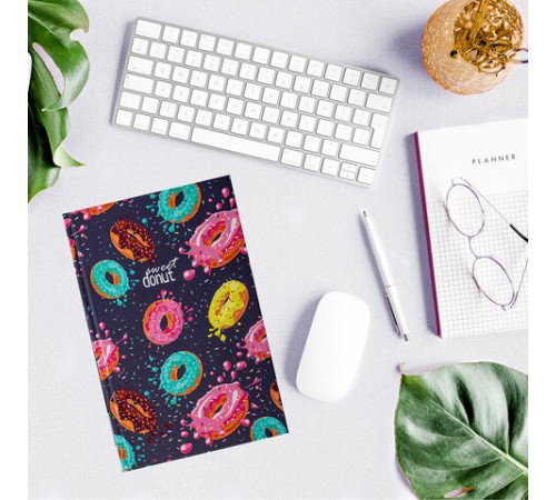 Блокнот А5 (134х206 мм), 80 л., твёрдый, клетка, выборочный лак, BRAUBERG KIDS, 