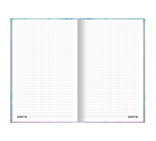 Блокнот А5 134х206 мм, 80 л., твёрдый, клетка, тиснение фольгой, STAFF, 