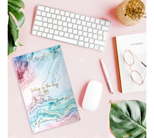 Блокнот А5 134х206 мм, 80 л., твёрдый, клетка, тиснение фольгой, STAFF, 