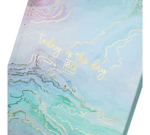 Блокнот А5 134х206 мм, 80 л., твёрдый, клетка, тиснение фольгой, STAFF, 