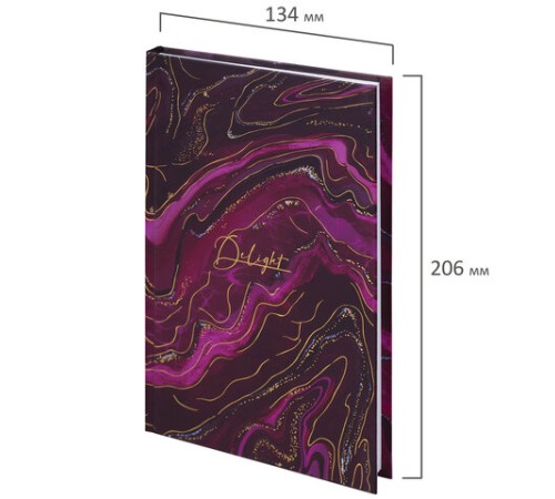 Блокнот А5 134х206 мм, 80 л., твёрдый, клетка, тиснение фольгой, STAFF, 