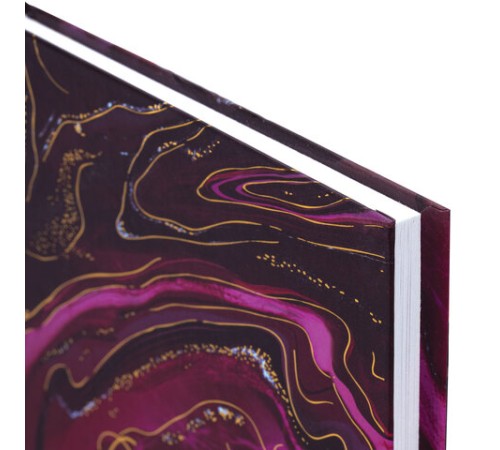 Блокнот А5 134х206 мм, 80 л., твёрдый, клетка, тиснение фольгой, STAFF, 