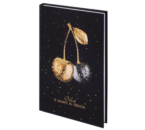 Блокнот А5 134х206 мм, 80 л., твёрдый, клетка, тиснение фольгой, STAFF, 