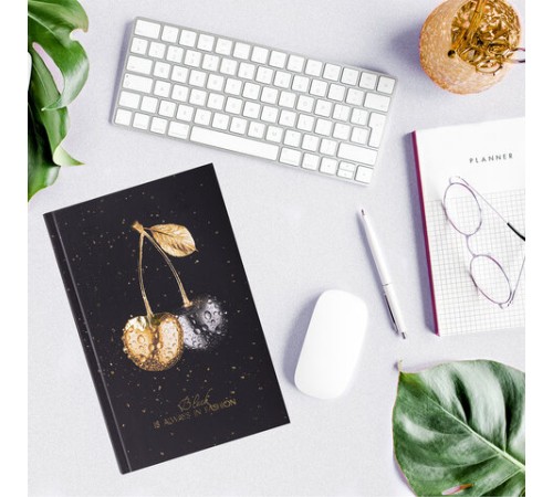 Блокнот А5 134х206 мм, 80 л., твёрдый, клетка, тиснение фольгой, STAFF, 