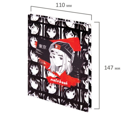 Блокнот МАЛЫЙ ФОРМАТ (110х147 мм), А6, 80 л., твёрдый, клетка, STAFF, 