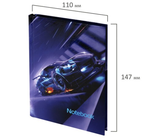 Блокнот МАЛЫЙ ФОРМАТ (110х147 мм), А6, 80 л., твёрдый, клетка, BRAUBERG KIDS, 