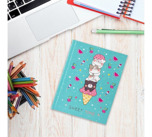 Блокнот МАЛЫЙ ФОРМАТ (110х147 мм), А6, 80 л., твёрдый, клетка, BRAUBERG KIDS, 