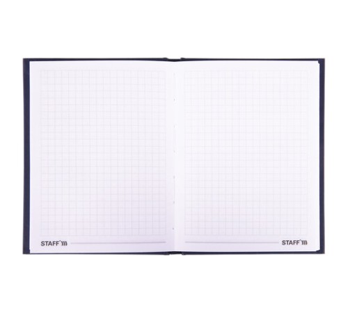 Блокнот МАЛЫЙ ФОРМАТ (110х147 мм), А6, 80 л., твёрдый, клетка, выборочный лак, STAFF, 