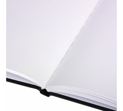 Скетчбук, белая бумага 80 г/м2, 145х203 мм, 80 л., резинка, твердый, BRAUBERG ART DEBUT 