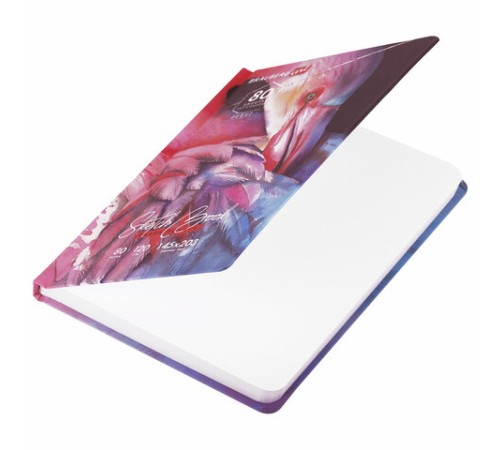 Скетчбук, белая бумага 120 г/м2, 145х203 мм, 80 л., резинка, твердый, BRAUBERG ART DEBUT 