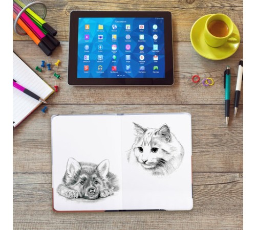 Скетчбук, белая бумага 120 г/м2 145х203 мм, 80 л., резинка, твердый, BRAUBERG ART DEBUT 