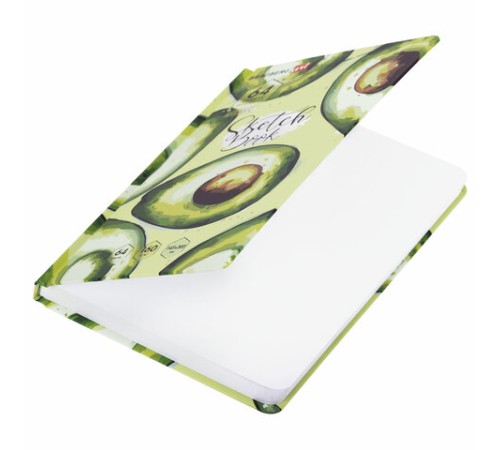 Скетчбук, белая бумага 160 г/м2, 145х203 мм, 64 л., резинка, твердый, BRAUBERG ART CLASSIC 