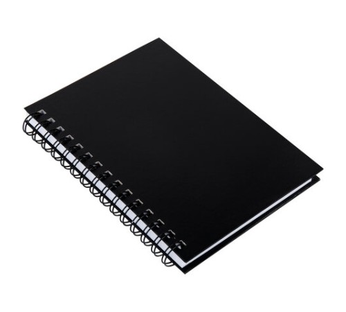 Скетчбук, белая бумага 160 г/м2, 145х205 мм, 60 л., гребень, твёрдая обложка ЧЕРНАЯ, BRAUBERG ART CLASSIC, 115072 