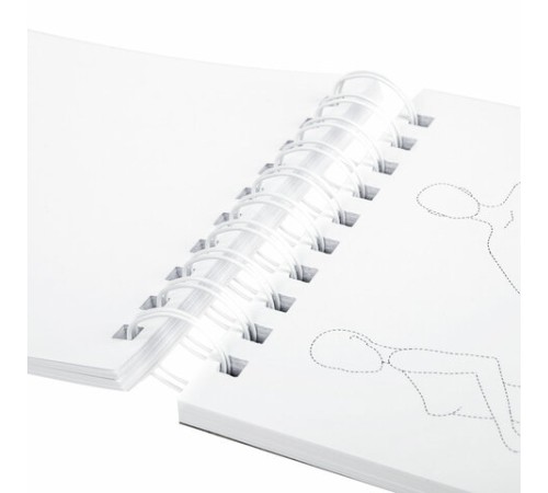 Скетчбук, С ШАБЛОНАМИ ФИГУР, бумага 160 г/м2, 145х205 мм, 60 л., гребень, подложка, BRAUBERG ART CLASSIC, 115073