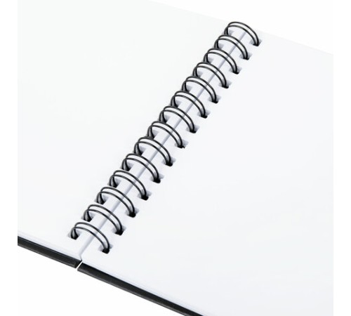 Скетчбук, белая бумага 160 г/м2, 190х190 мм, 60 л., гребень, твёрдая обложка ЧЕРНАЯ, BRAUBERG ART CLASSIC, 115074