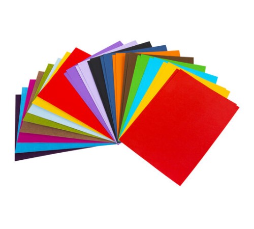 Цветная бумага А4, БАРХАТНАЯ 8 л., 8 цв. + ТОНИРОВАННАЯ В МАССЕ 20 л., 10 цв., BRAUBERG, 