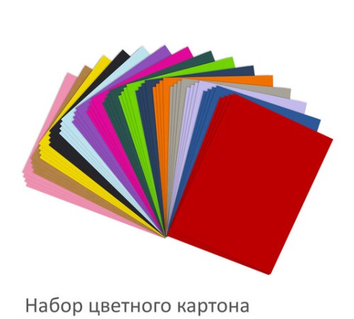 Набор цветного картона и бумаги А4 ТОНИРОВАННЫХ В МАССЕ, 60+60 л., 15 цв., BRAUBERG, 