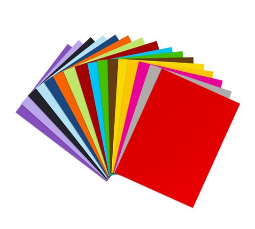 Цветная бумага А4 ТОНИРОВАННАЯ В МАССЕ, 160 листов, 16 цветов, 80 г/м2, BRAUBERG, 115089