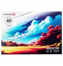 Альбом для маркеров 120 г/м2, 190х270 мм, 40 листов, склейка, BRAUBERG ART PREMIERE, 