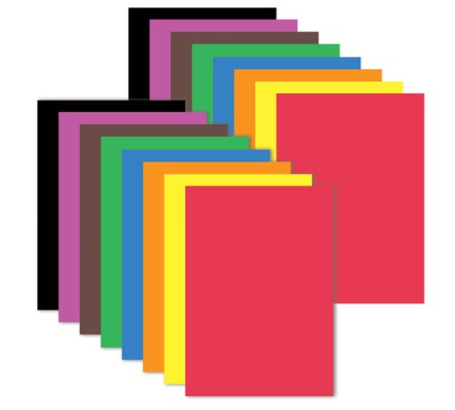 Цветная бумага А4 офсетная, 16 листов, 8 цветов, папка, индивидуальная упаковка, BRAUBERG KIDS, 200х290 мм, 