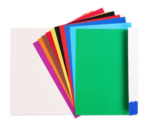 Цветная бумага А4 2-сторонняя мелованная, 20 листов 10 цветов, в папке, BRAUBERG, 200х280 мм, 