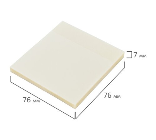 Блок самоклеящийся прозрачный (стикеры) BRAUBERG TRANSPARENT 76х76 мм, 100 листов, 115205