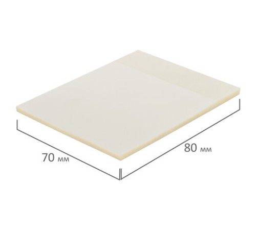 Блок самоклеящийся прозрачный (стикеры) BRAUBERG TRANSPARENT 90х70 мм, 50 листов, 115206