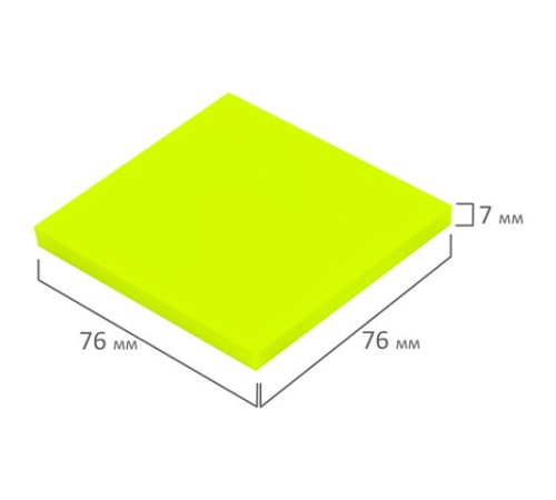 Блок самоклеящийся прозрачно-желтый (стикеры) BRAUBERG TRANSPARENT 76х76 мм, 100 листов, 115207