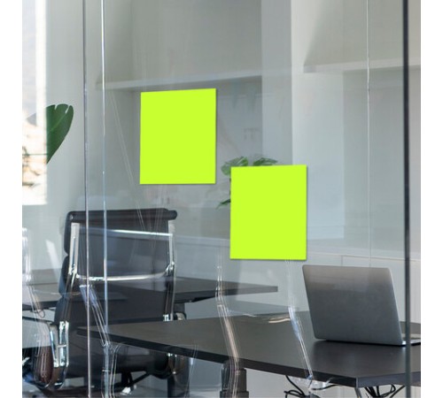 Блок самоклеящийся (стикеры) бесклеевые электростатические BRAUBERG 76х76 мм, 100 листов, желтые, 115210