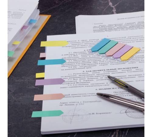 Закладки клейкие пастельные BRAUBERG MACAROON 