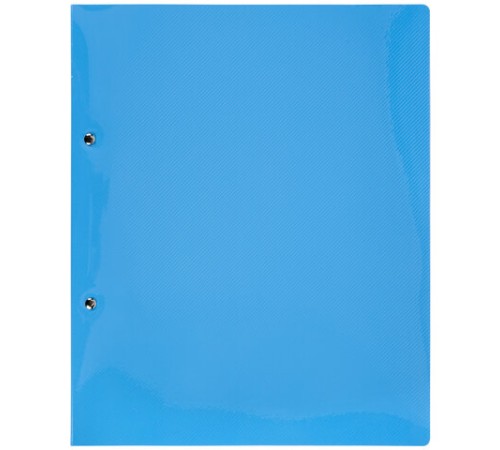 Папка для портфолио школьника/дошкольника, А4, 2 кольца, 10 файлов, пластик синий, ЮНЛАНДИЯ, 115236