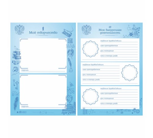 Папка-портфолио школьника, А4, на молнии, 8 вкладышей, обложка твердая, СИМВОЛИКА, BRAUBERG, 115243